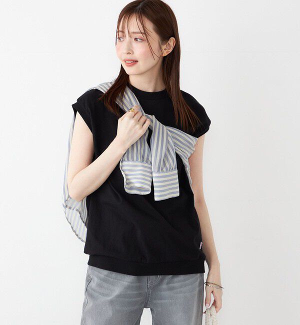 SHIPS Colors 「【SHIPS Colors別注】Allen A : USAコットン サイドジップ トップス」|Tシャツ・カットソー|