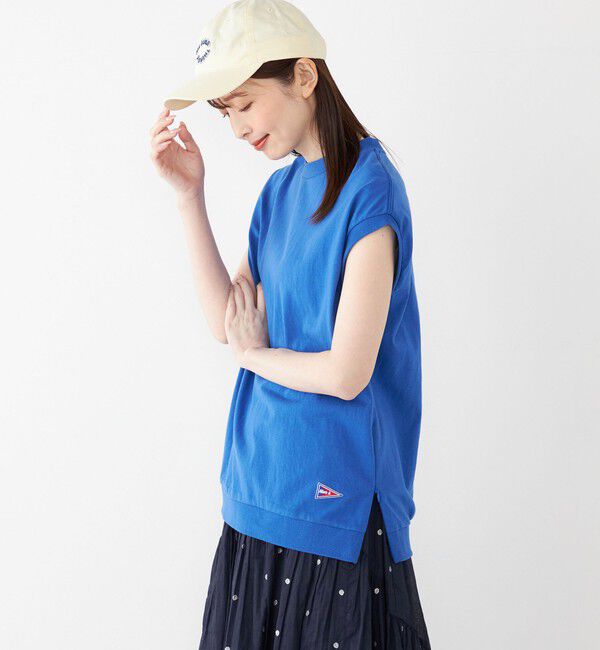 SHIPS Colors 「【SHIPS Colors別注】Allen A : USAコットン サイドジップ トップス」|Tシャツ・カットソー|ブルー