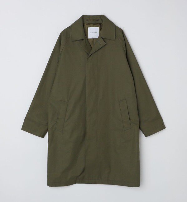 SHIPS「CARRARO: コットン/ナイロン ステンカラー コート」|ステンカラーコート|オリーブ