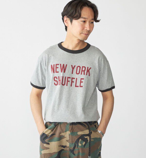 SHIPS「【SHIPS別注】THE DAY ON THE BEACH: プリント リンガー Tシャツ」|Tシャツ・カットソー|