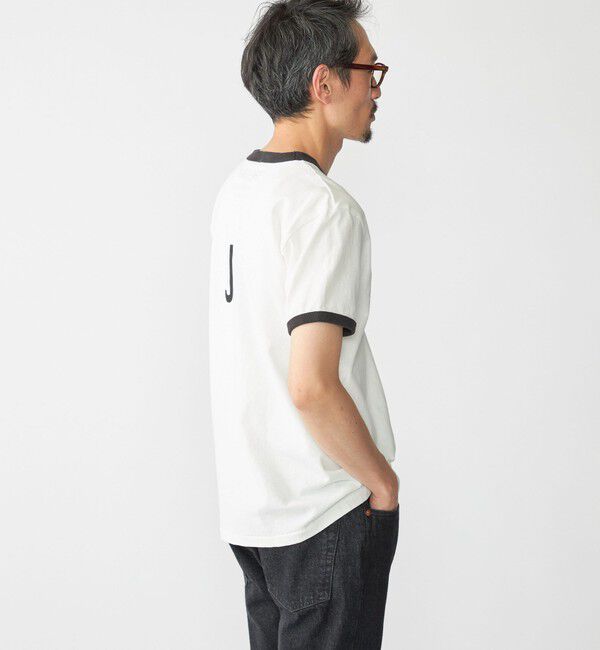 SHIPS「【SHIPS別注】THE DAY ON THE BEACH: プリント リンガー Tシャツ」|Tシャツ・カットソー|