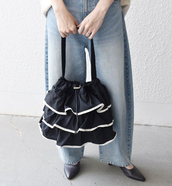 SHIPS any「【WEB限定】SHIPS any: フリル ドロスト トート バッグ」|トートバッグ|
