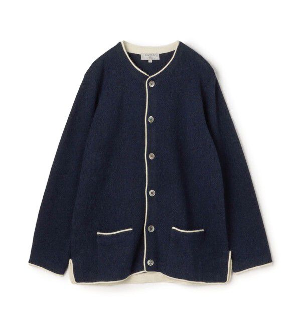 TOMORROWLAND BUYING WEAR「【別注】Raffa Molina パイピング クルーネック ニットカーディガン 」|カーディガン|68 ネイビー