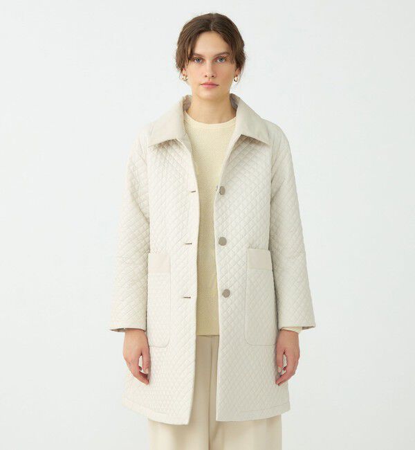 Ballsey「パデットリバーキルティング リバーシブルハーフコート」|ステンカラーコート|