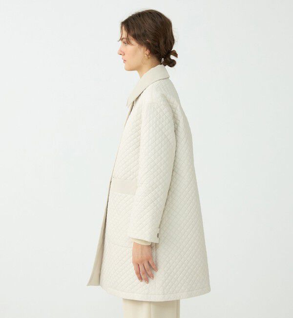 Ballsey「パデットリバーキルティング リバーシブルハーフコート」|ステンカラーコート|