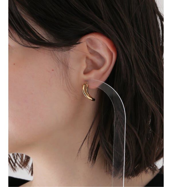 IENA「BAR Jewellery/バージュエリー CHUNKY OUTLINE PIERCE ピアス(両耳)」|ピアス|