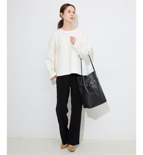 SLOBE IENA「《追加5》SLOBE ベルトスクエアトートバッグ」|ショルダー・メッセンジャー|