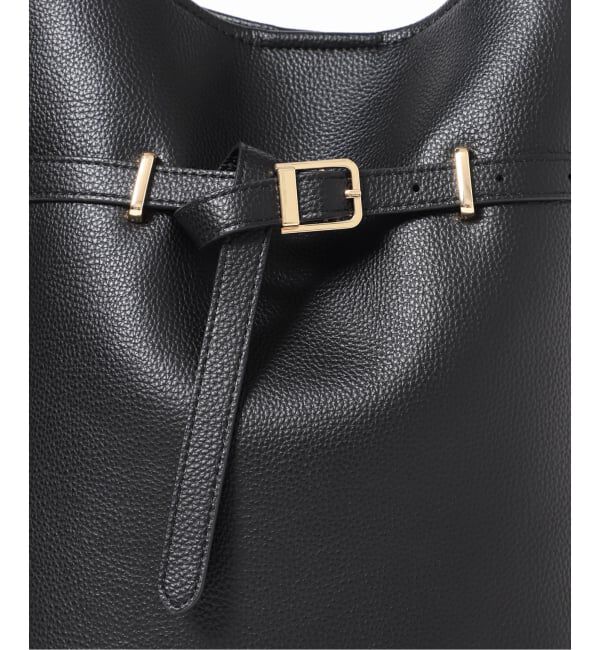 SLOBE IENA「《追加5》SLOBE ベルトスクエアトートバッグ」|ショルダー・メッセンジャー|