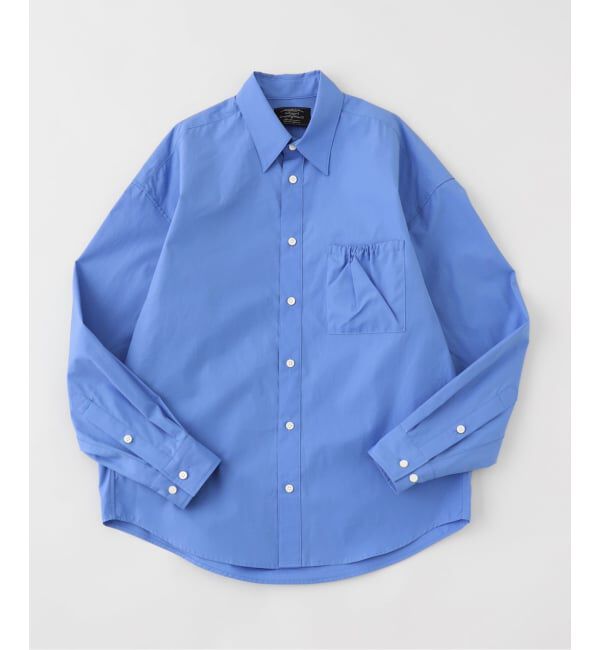 PULP「refomed / リフォメッド WRIST PATCH SLOUCH SHIRT」|シャツ・ブラウス|ブルー