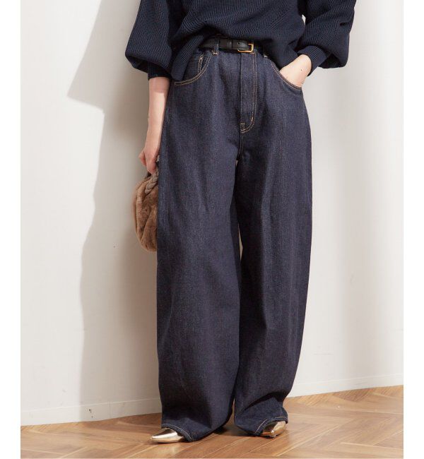 journal standard L'essage「《追加3》ルーズウェービング 3D デニムパンツ」|デニム|ネイビー