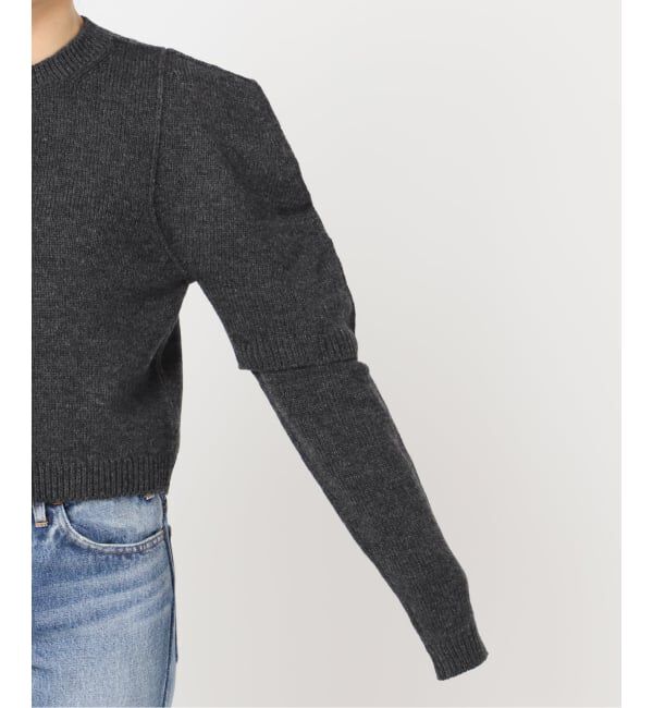 journal standard L'essage「【JANE SMITH】7G BIG SHOULDER CREW CARDIGAN：カーディガン」|カーディガン|