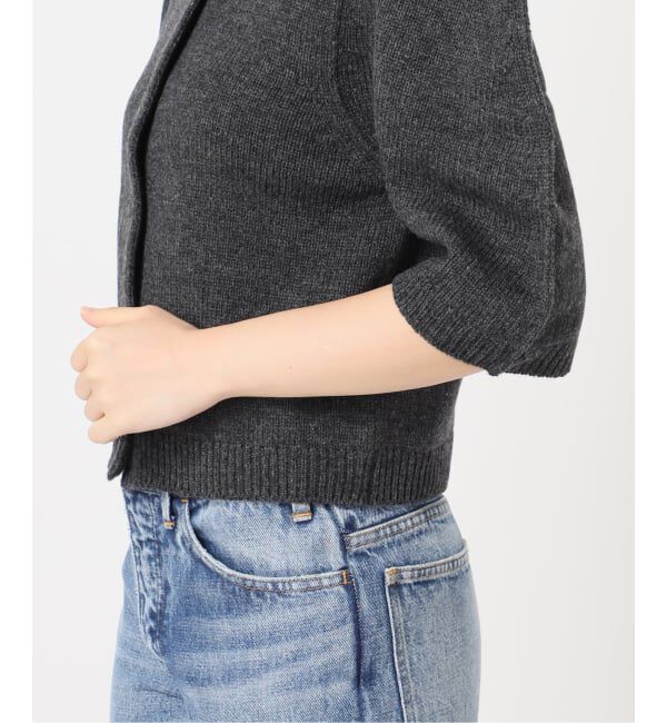 journal standard L'essage「【JANE SMITH】7G BIG SHOULDER CREW CARDIGAN：カーディガン」|カーディガン|