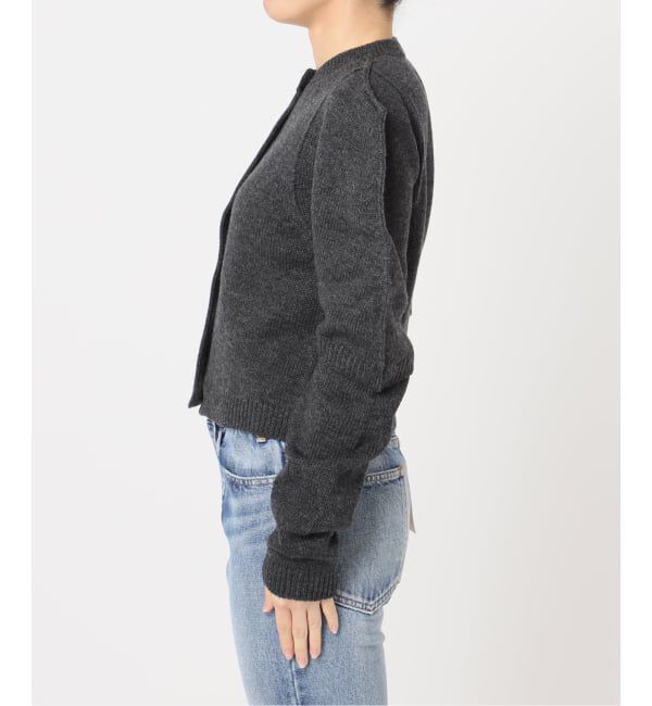 journal standard L'essage「【JANE SMITH】7G BIG SHOULDER CREW CARDIGAN：カーディガン」|カーディガン|