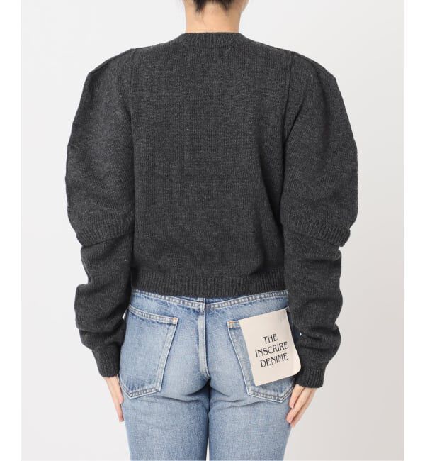 journal standard L'essage「【JANE SMITH】7G BIG SHOULDER CREW CARDIGAN：カーディガン」|カーディガン|