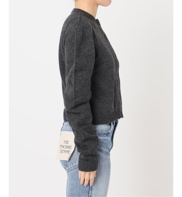 journal standard L'essage「【JANE SMITH】7G BIG SHOULDER CREW CARDIGAN：カーディガン」|カーディガン|