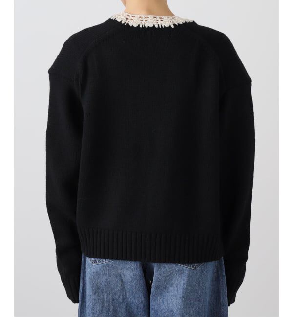 journal standard L'essage「【JANE SMITH】5G PLAIN STITCH AND CROCHET C：カーディガン」|カーディガン|