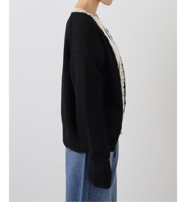 journal standard L'essage「【JANE SMITH】5G PLAIN STITCH AND CROCHET C：カーディガン」|カーディガン|