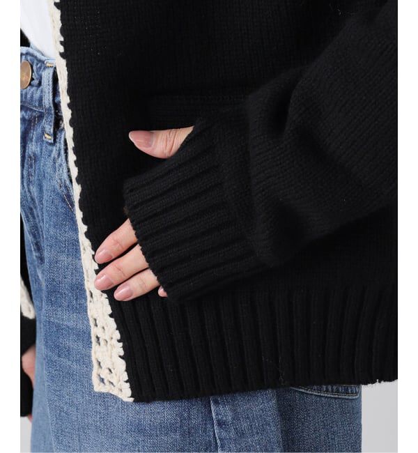 journal standard L'essage「【JANE SMITH】5G PLAIN STITCH AND CROCHET C：カーディガン」|カーディガン|