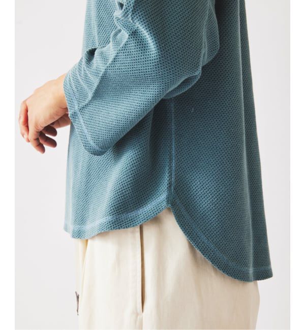 JOURNAL STANDARD relume「《予約》製品染め バックピケ ヘンリーネック 7分袖 Tシャツ」|Tシャツ・カットソー|