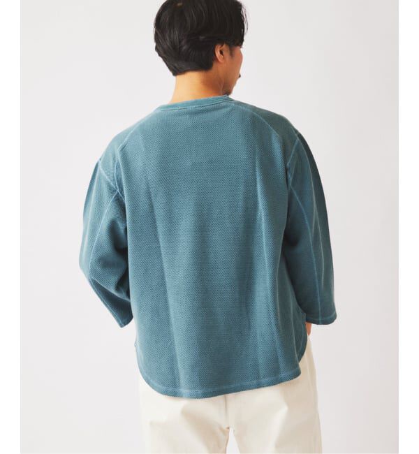 JOURNAL STANDARD relume「《予約》製品染め バックピケ ヘンリーネック 7分袖 Tシャツ」|Tシャツ・カットソー|