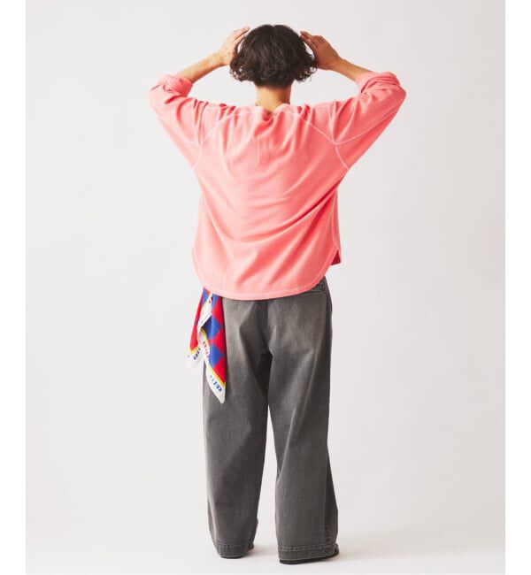 JOURNAL STANDARD relume「《予約》製品染め バックピケ ヘンリーネック 7分袖 Tシャツ」|Tシャツ・カットソー|