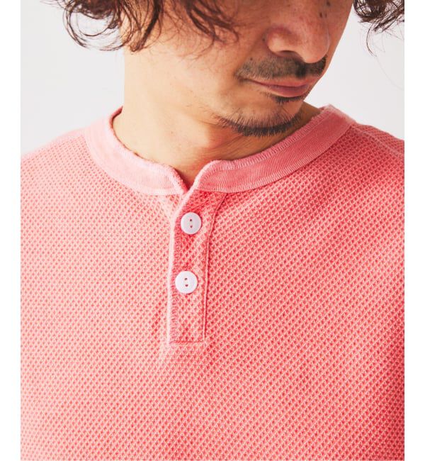 JOURNAL STANDARD relume「《予約》製品染め バックピケ ヘンリーネック 7分袖 Tシャツ」|Tシャツ・カットソー|