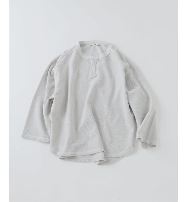 JOURNAL STANDARD relume「《予約》製品染め バックピケ ヘンリーネック 7分袖 Tシャツ」|Tシャツ・カットソー|