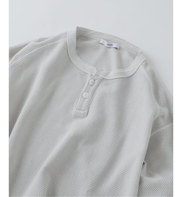 JOURNAL STANDARD relume「《予約》製品染め バックピケ ヘンリーネック 7分袖 Tシャツ」|Tシャツ・カットソー|
