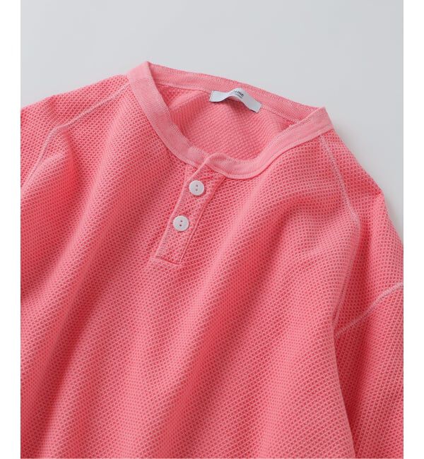JOURNAL STANDARD relume「《予約》製品染め バックピケ ヘンリーネック 7分袖 Tシャツ」|Tシャツ・カットソー|