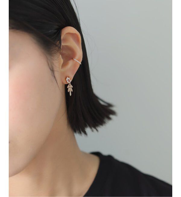 Lilas by Spick&Span「ヘキサゴン*ダイヤarrowモチーフピアス K10(両耳)」|ピアス|