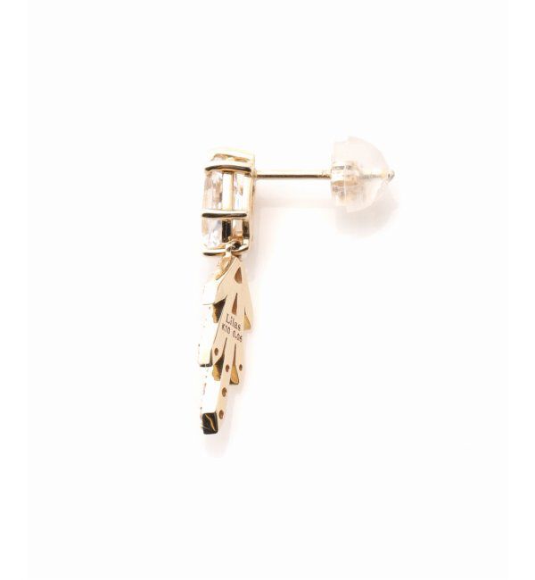 Lilas by Spick&Span「ヘキサゴン*ダイヤarrowモチーフピアス K10(両耳)」|ピアス|