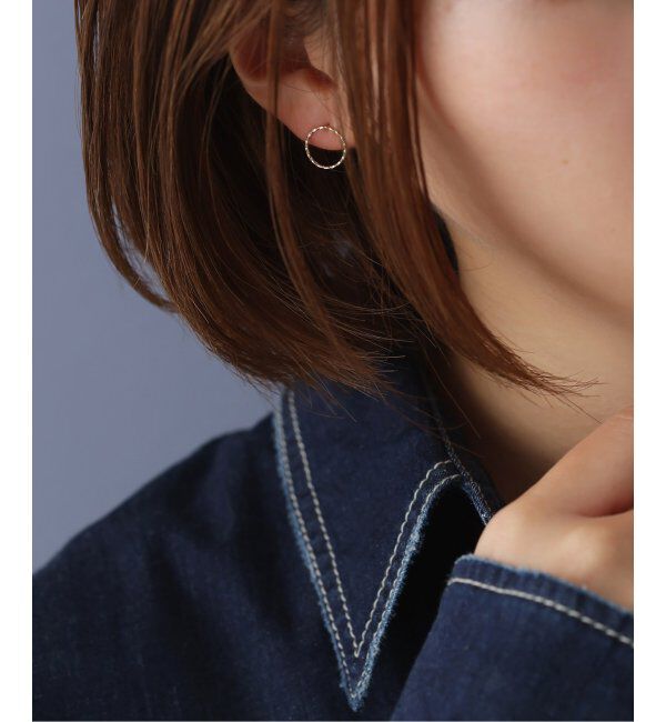 Lilas by Spick&Span「スクリューサークルピアス K10（両耳）」|ピアス|