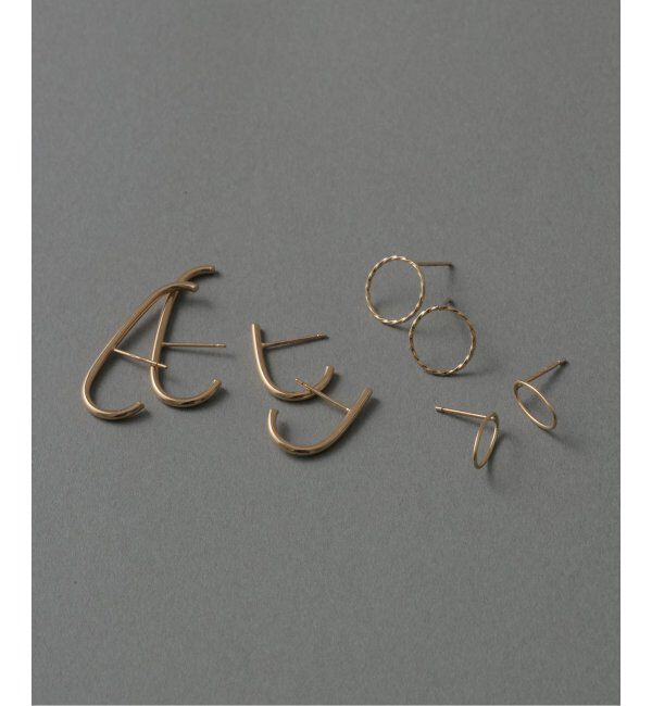 Lilas by Spick&Span「スクリューサークルピアス K10（両耳）」|ピアス|