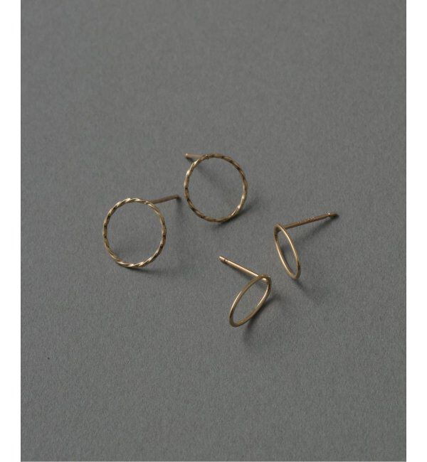 Lilas by Spick&Span「スクリューサークルピアス K10（両耳）」|ピアス|