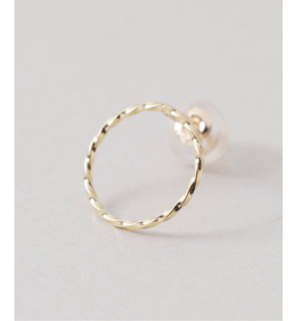 Lilas by Spick&Span「スクリューサークルピアス K10（両耳）」|ピアス|