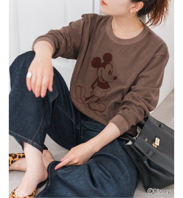Spick and Span「GOOD ROCK SPEED / グッドロックスピード 別注 / ミッキー / ロンT」|Tシャツ・カットソー|ブラウン