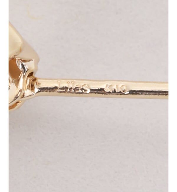 Lilas by Spick&Span「2ラインツイストモチーフピアス K10（両耳）」|ピアス|