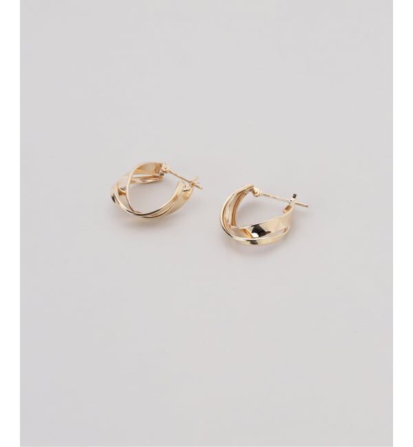 Lilas by Spick&Span「2ラインツイストモチーフピアス K10（両耳）」|ピアス|