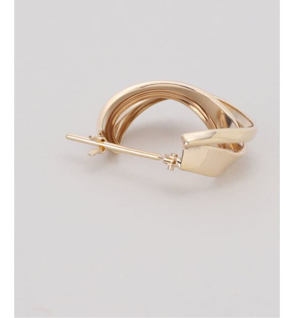 Lilas by Spick&Span「2ラインツイストモチーフピアス K10（両耳）」|ピアス|