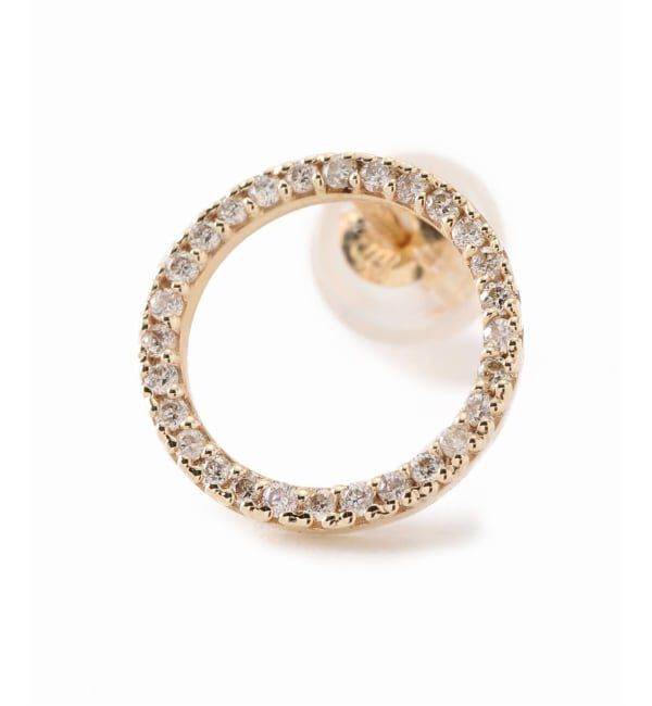 Lilas by Spick&Span「サークルダイヤピアス K10（両耳）」|ピアス|