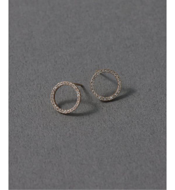 Lilas by Spick&Span「サークルダイヤピアス K10（両耳）」|ピアス|