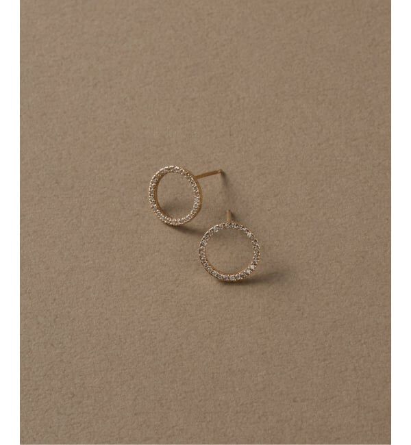 Lilas by Spick&Span「サークルダイヤピアス K10（両耳）」|ピアス|