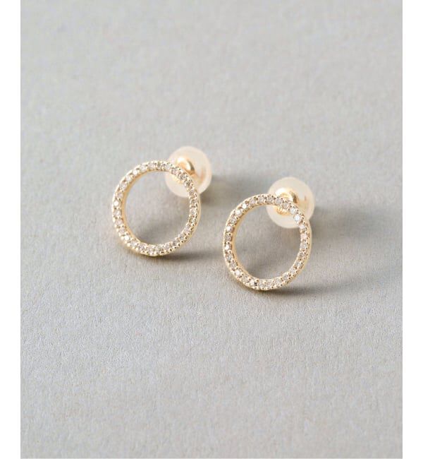Lilas by Spick&Span「サークルダイヤピアス K10（両耳）」|ピアス|