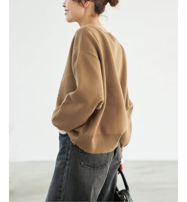 Spick and Span「《WEB限定》メタルボタンヘンリーネックニット」|ニット・セーター|