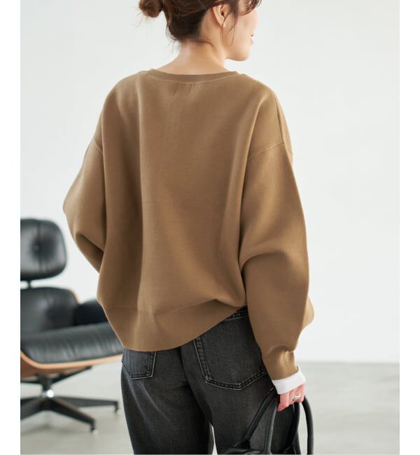 Spick and Span「《WEB限定》メタルボタンヘンリーネックニット」|ニット・セーター|