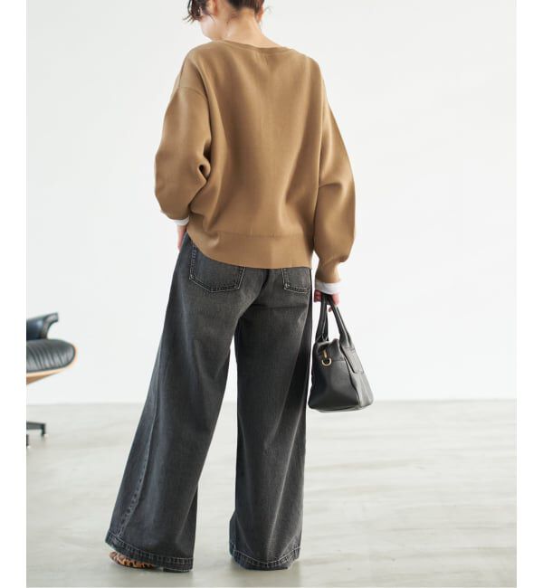 Spick and Span「《WEB限定》メタルボタンヘンリーネックニット」|ニット・セーター|