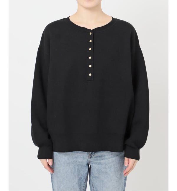 Spick and Span「《WEB限定》メタルボタンヘンリーネックニット」|ニット・セーター|