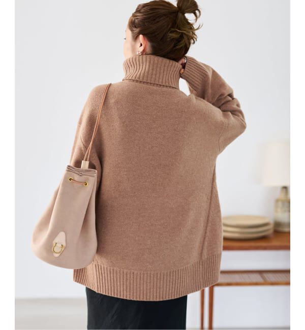 新品　フレームワーク　AQUA　カシミヤ混　タートルプルオーバー　ニット ≪追加≫AQUA タートルプルオーバー 2（ニット／セーター）｜FRAMeWORK