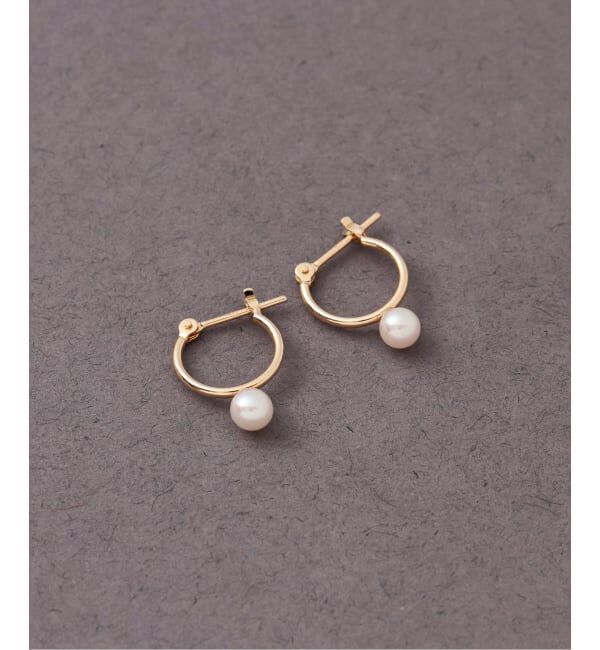 Lilas by Spick&Span「《WEB限定》パールフープピアスS K10（両耳）」|ピアス|