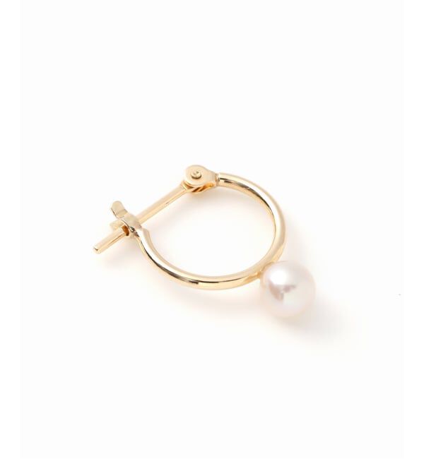 Lilas by Spick&Span「《WEB限定》パールフープピアスS K10（両耳）」|ピアス|
